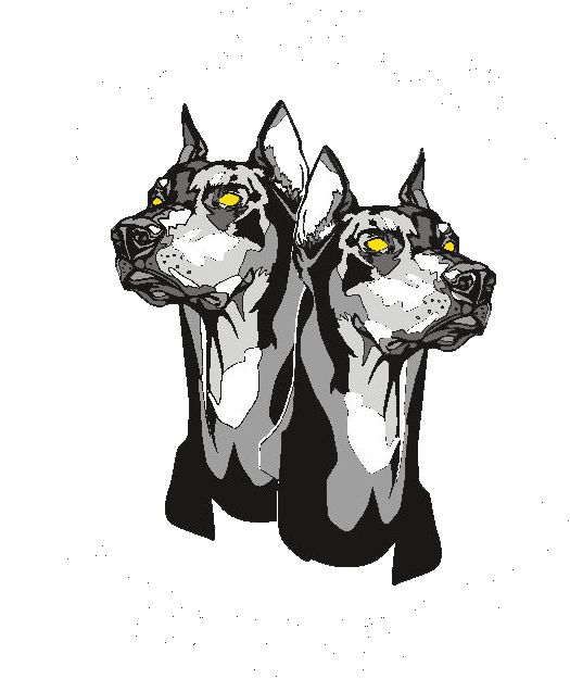 Doberman Family Drawing (612x792), Png Download