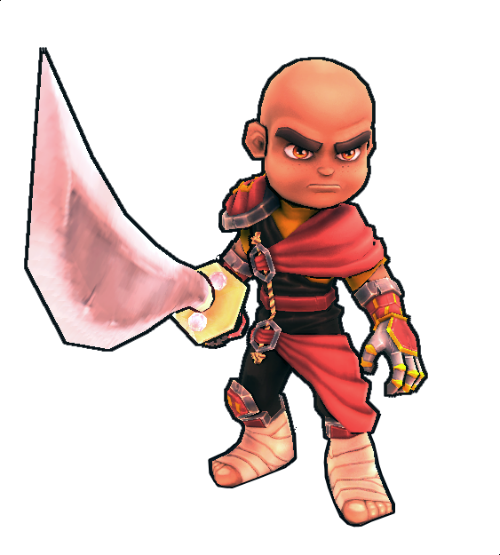 Monk - Dungeon Defenders Character Png (563x625), Png Download