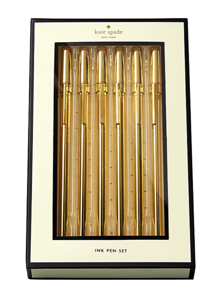 Strike Gold Pen Set - Kate Spade Strike Gold Pen (580x580), Png Download