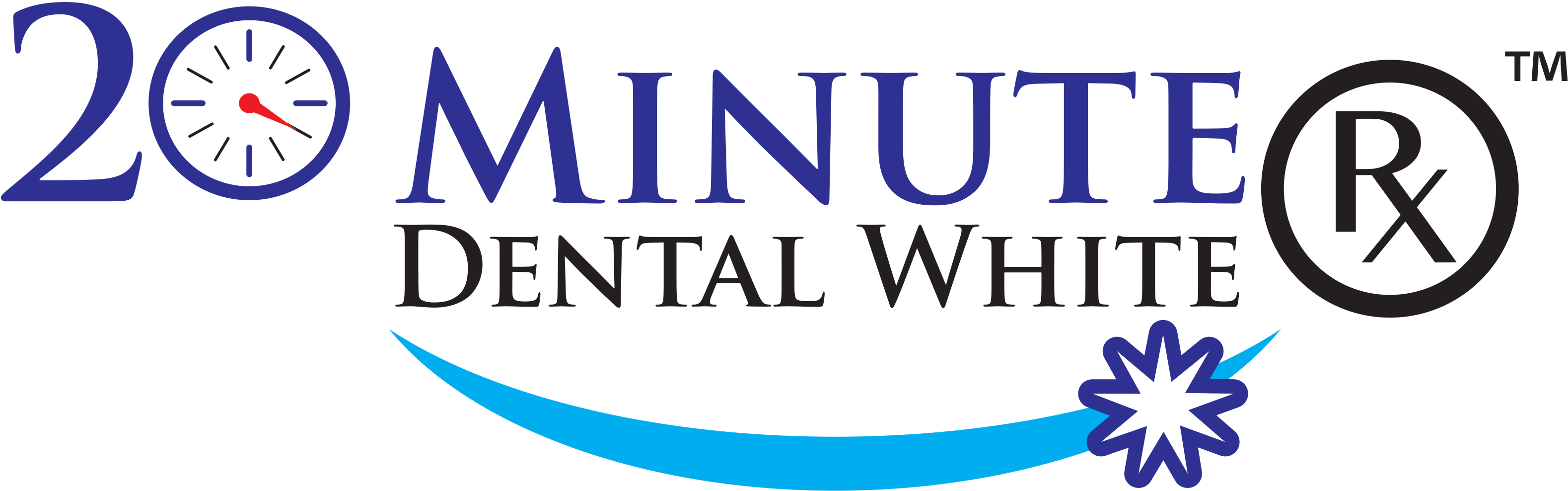 20 Minute Dental White Logo (3452x1044), Png Download
