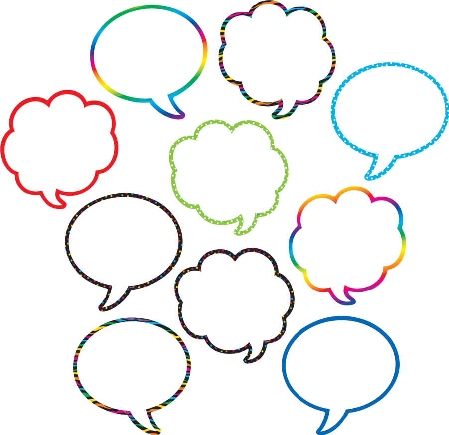 Tcr5047 Speech/thought Bubbles Accents Image - Light (900x900), Png Download