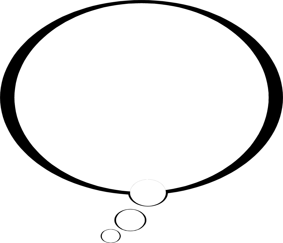 Cartoon Thought Bubbles Clip Art - Speech Bubble Black Background (958x824), Png Download