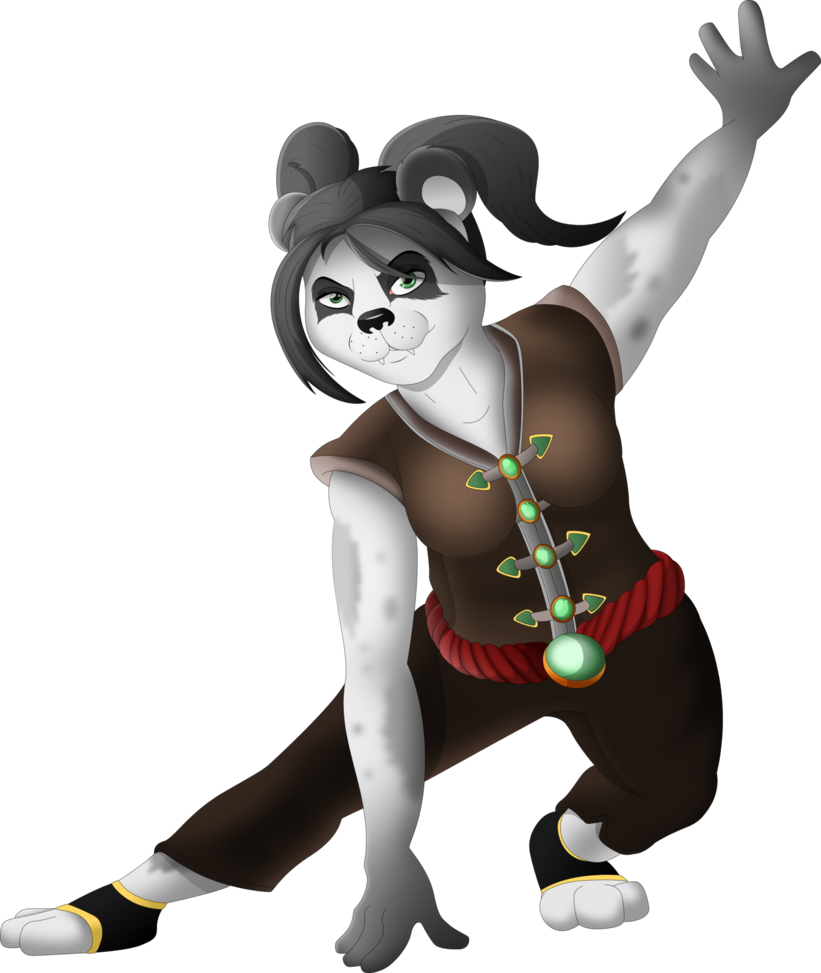 Monk Drawing Pandaren 2 - Cartoon (821x973), Png Download