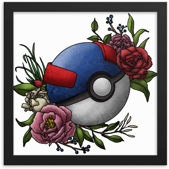 Home Catch 'em Great Ball - Sticker (1000x1000), Png Download