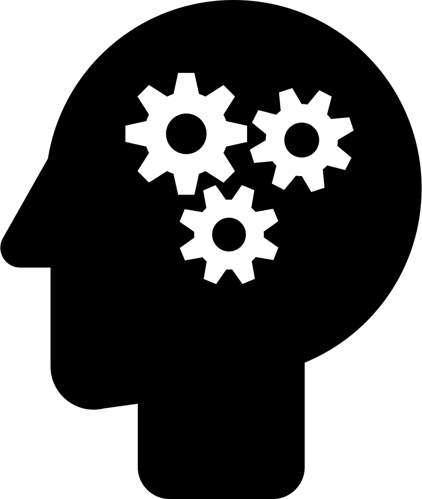 Nlp Sign Of Gears In Bald Male Head Comments - Nlp Icon (830x980), Png Download