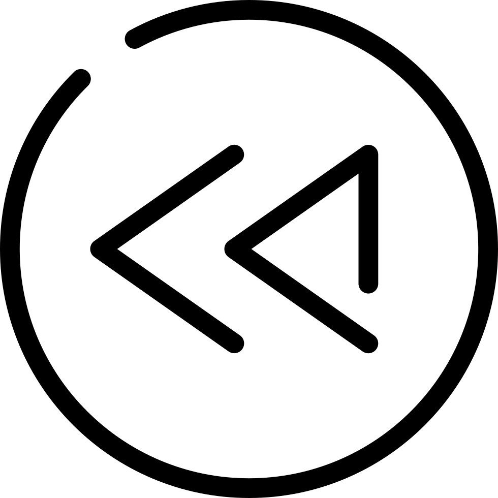 Rewind Round Button Comments - Icon Cancel (980x980), Png Download