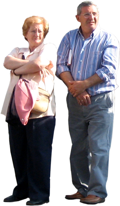 Casual People Png - Elderly Couple Png (699x699), Png Download