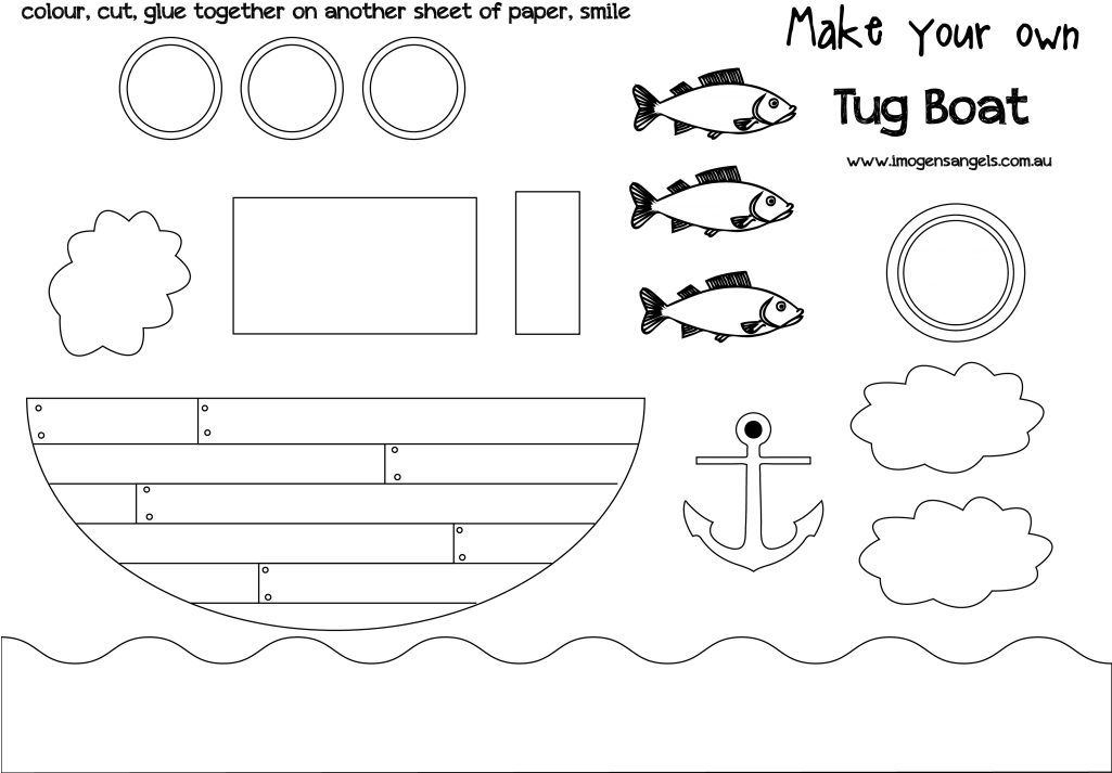 Paper Boat Cut Out Templates 86326 - Line Art (1024x723), Png Download