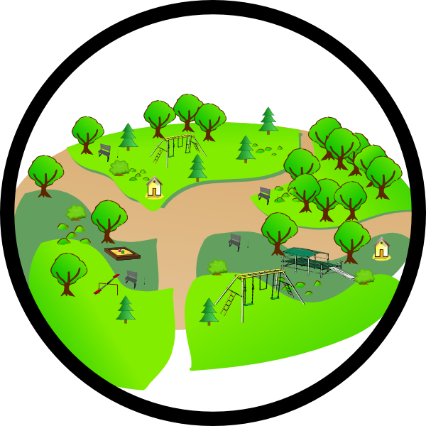 Public Spaces Clipart Art (600x600), Png Download