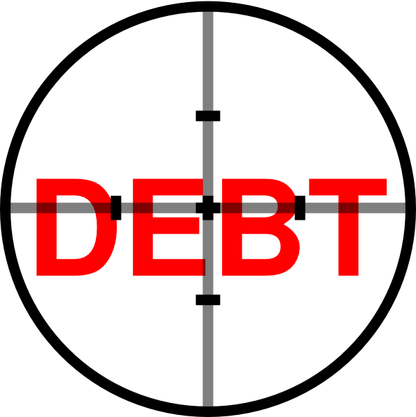Debt Destruction Clip Art - National Debt Clipart Transparent (594x596), Png Download
