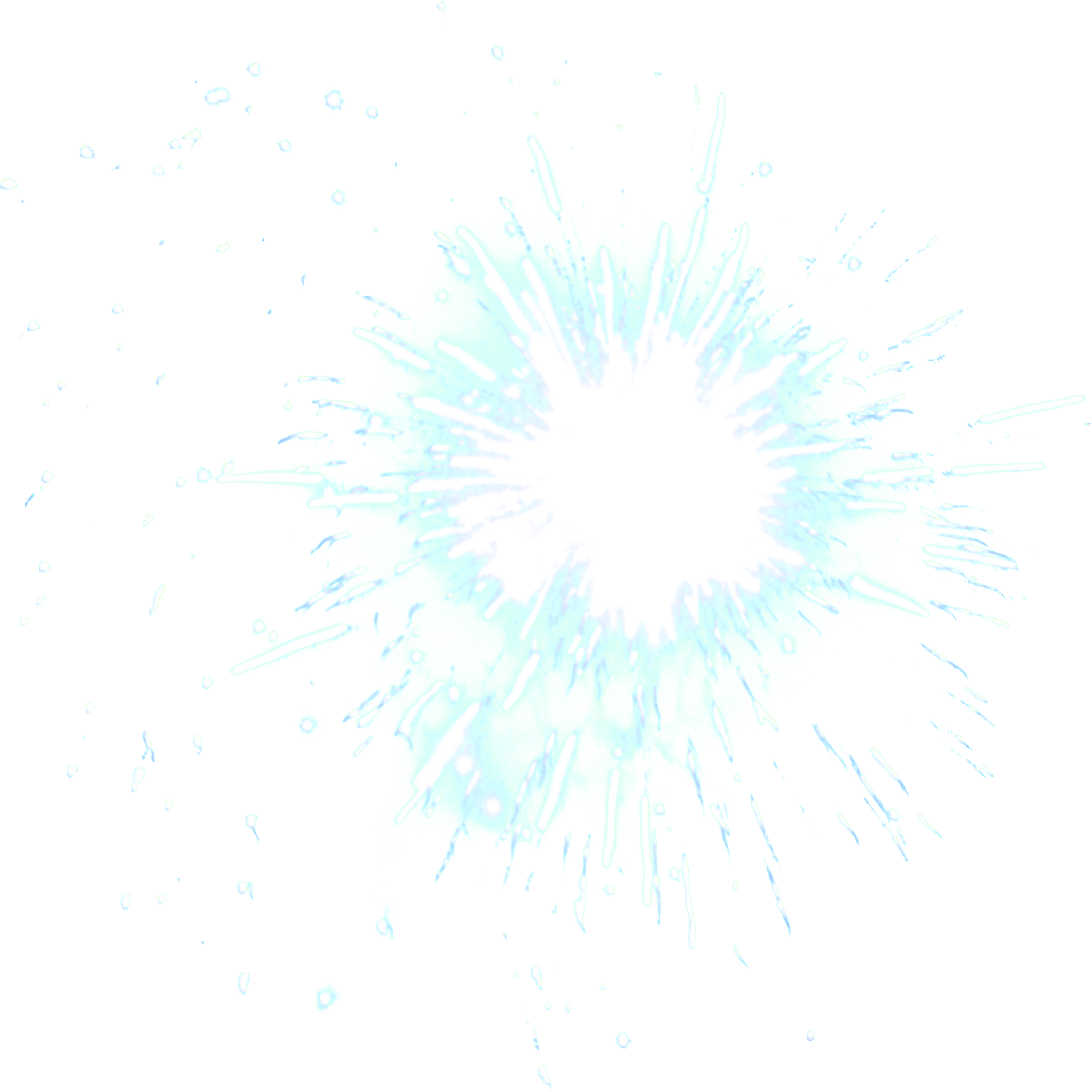 Azul Claro, Fuegos Artificiales, Ligero - Fireworks (3000x3000), Png Download