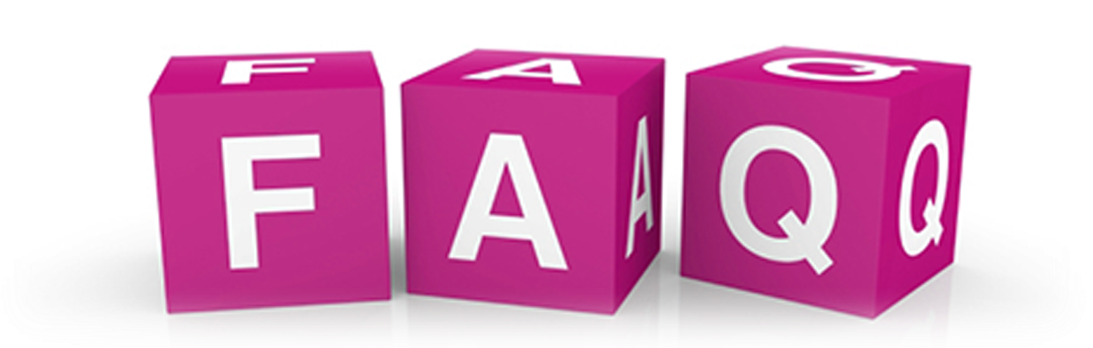 Frequently Asked Questions - Faq Pink (1600x496), Png Download