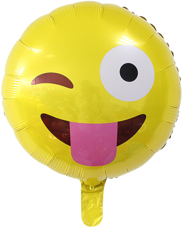 [18 Inch Helium] Emoji Foil Balloon - Balão Emoji (850x850), Png Download