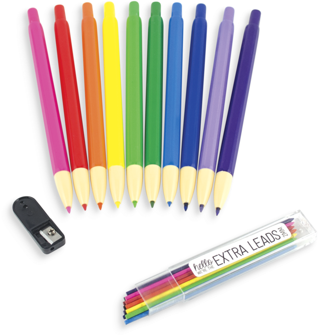 800 X 800 8 - Rainbow Colored Pencils Mechanical (800x800), Png Download