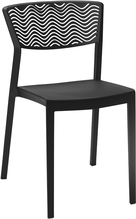 Cadeira De Plástico Com Encosto Vazado Em Formato De - Chair (800x800), Png Download