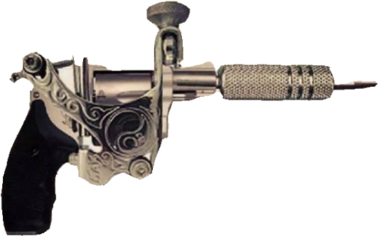 #пистолет #татумашинка #тату #татуировки #tattoo #tattoos - Tattoo Gun Tattoo (700x465), Png Download