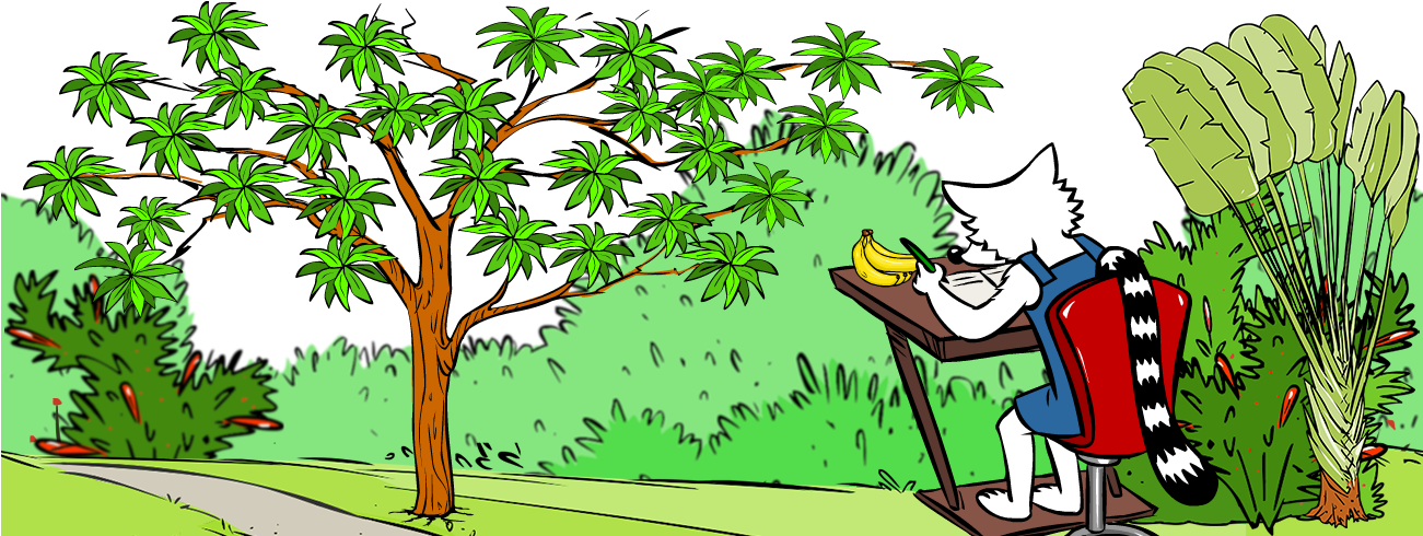 Mister Lemur - Cartoon (1300x500), Png Download