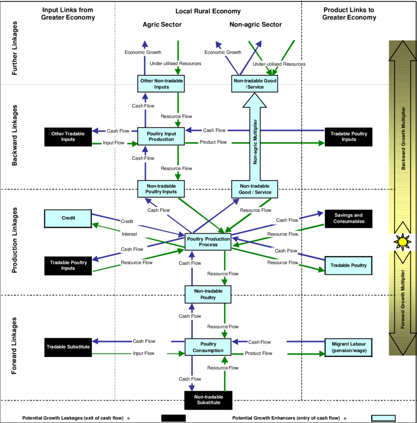 Growth Linkage Flow Chart For Rural Poultry Producers - Diagram (850x861), Png Download