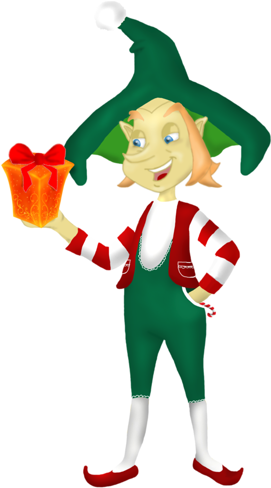 Natal Personagens Christmas Elf, Clip Art, Characters, - Cartoon (541x974), Png Download