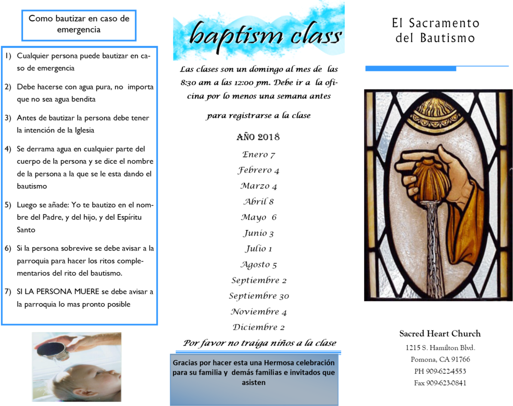 Download Baptismal Information For English Baptism By Sacramento
