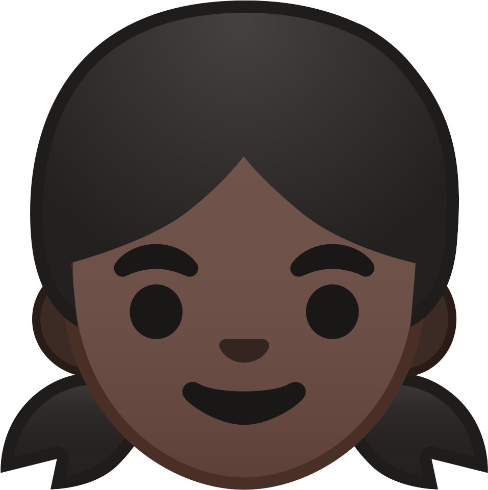 Black Girl Emoji Png - Cartoon (957x961), Png Download