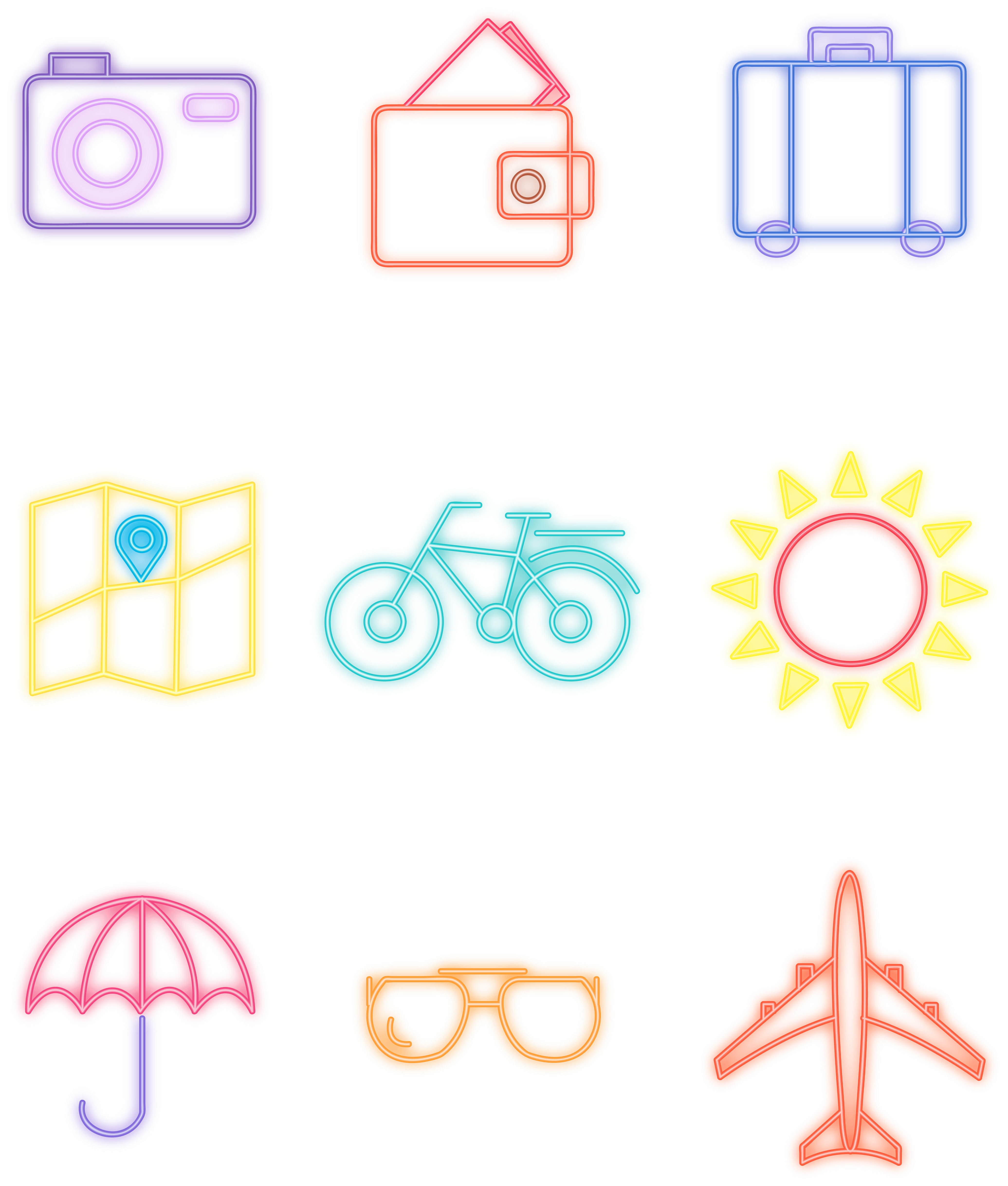 Icon Sun Bike Airplane Png And Vector Image - Heptagrama (4267x5705), Png Download