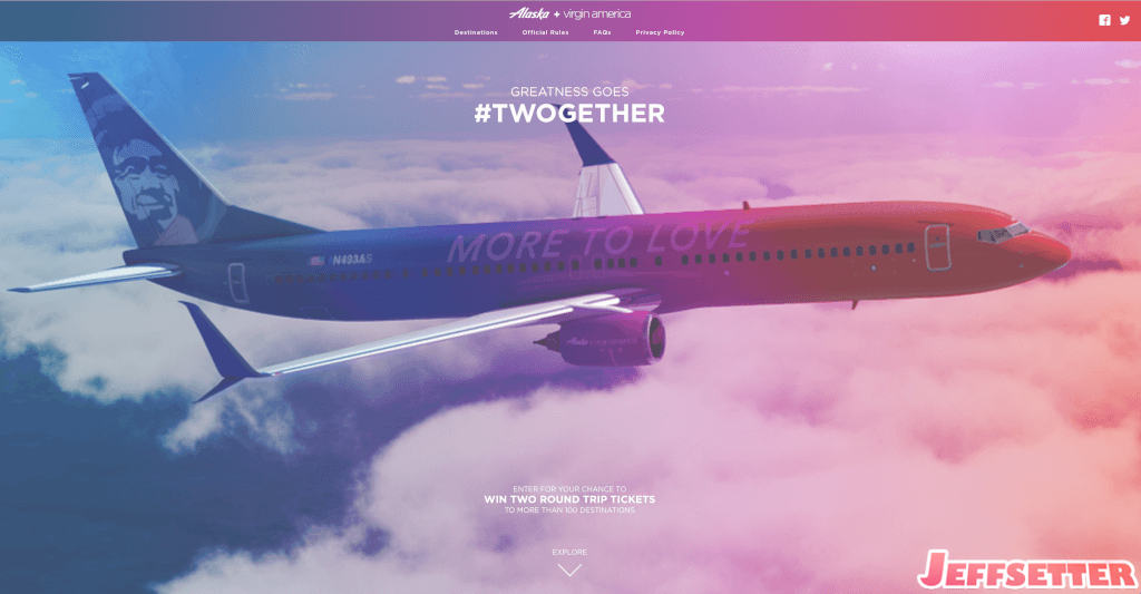 Alaska Airlines Virgin America - Alaska Airlines Different Works (1024x533), Png Download
