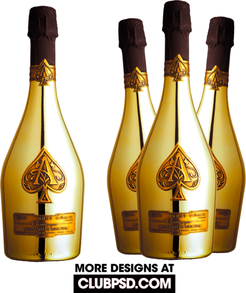 Gold Bottle Png - Emu Gold Armand De Brignac Brut Gold, Champagne (vintage (503x600), Png Download