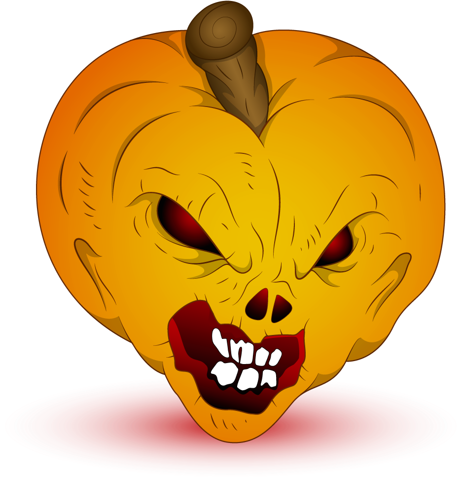 Halloween Transparent Evil Pumpkin - Transparent Halloween (984x1049), Png Download