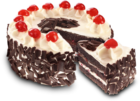 Red Ribbon Black Forest (500x500), Png Download