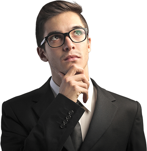 Man Thinking - Sydney (555x493), Png Download