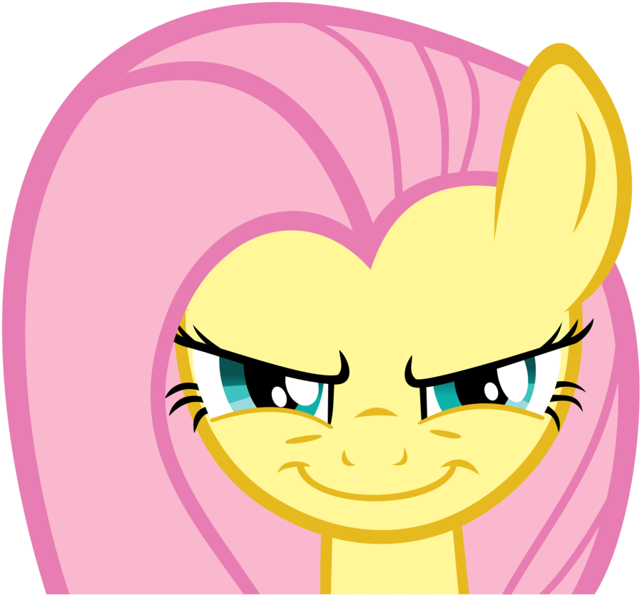 Evil, Fluttershy, Glare, Mean Look, Safe, Solo - Fluttershy Evil Face (900x838), Png Download