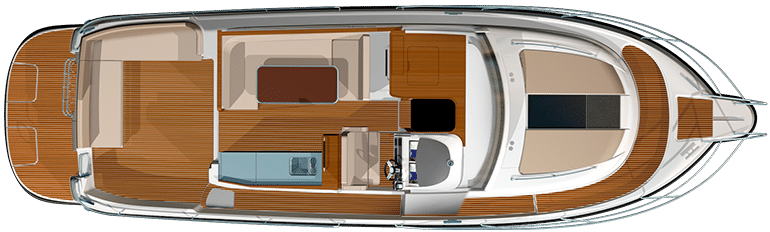 Speed Boat Top View Png - Nimbus 405 Flybridge (770x232), Png Download