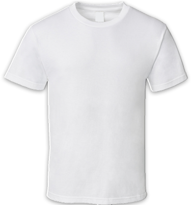 White T Shirt Front Png (416x400), Png Download