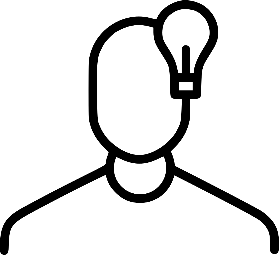 Man Person Idea Thinking Lamp Light Comments - Portable Network Graphics (980x898), Png Download