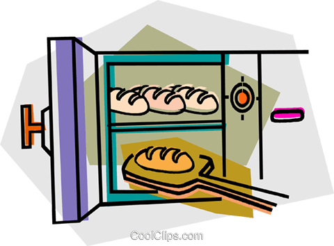 Baking Bread In An Oven - Brot Backen Clipart (480x354), Png Download