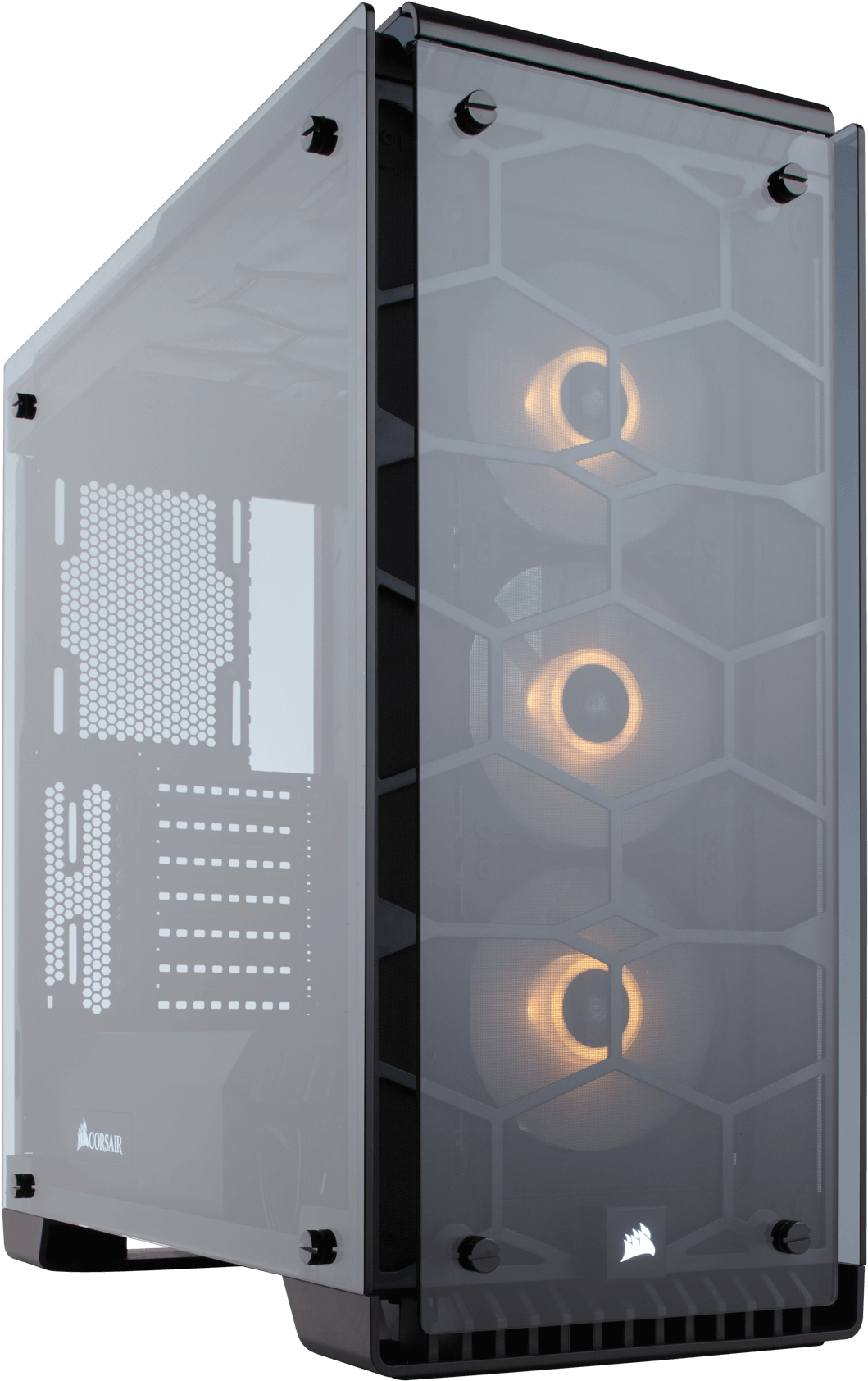 Corsair Crystal Series 570x Rgb Atx Mid Tower Ca - Corsair Crystal 570x Rgb Tempered Glass Case Black (1295x1800), Png Download