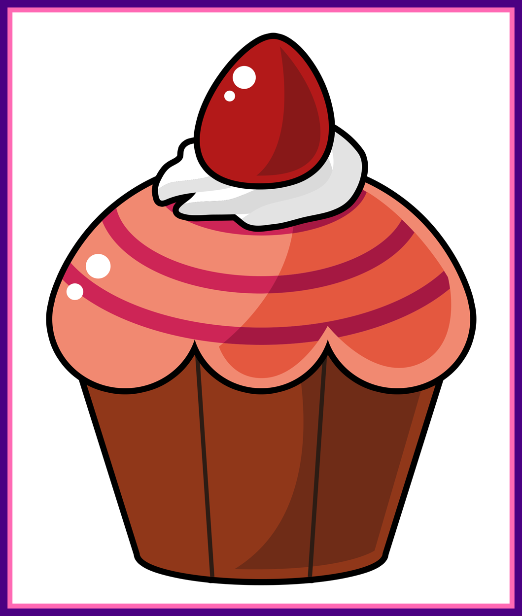 Baking Clipart - Cupcake Cartoon Clipart Png (1059x1250), Png Download