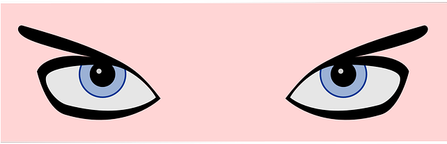 Eyes, Gaze, Girl, Look, Stare, Pupils, Iris, Blue Eyes - Cartoon Pupils Transparent (640x320), Png Download
