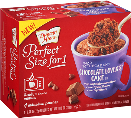 Chocolate Lover's Cake - Duncan Hines Red Velvet Mug Cake (500x413), Png Download