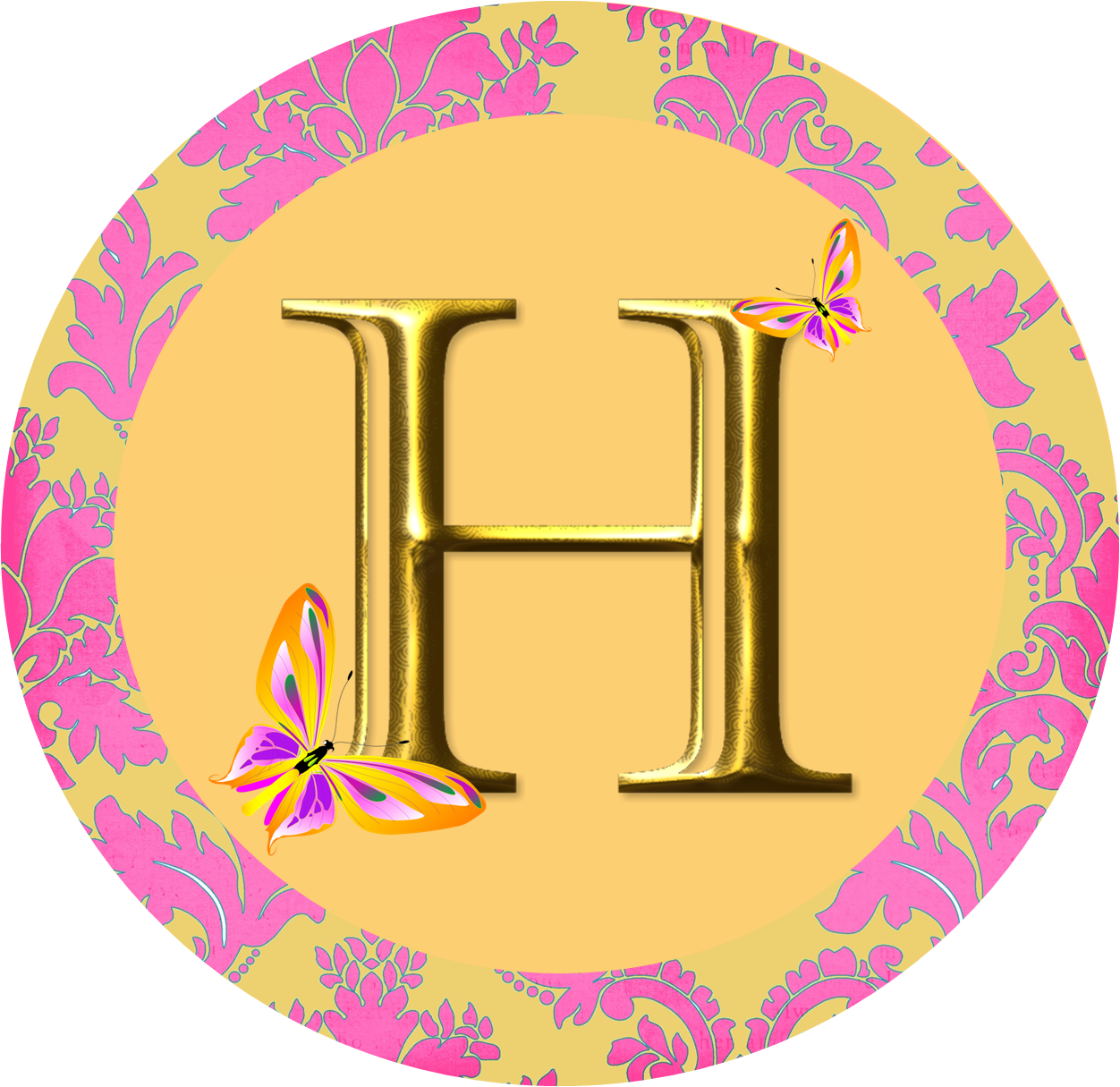 Letter H For The Happy Holidays Banner That I Made - Circle (1252x1215), Png Download