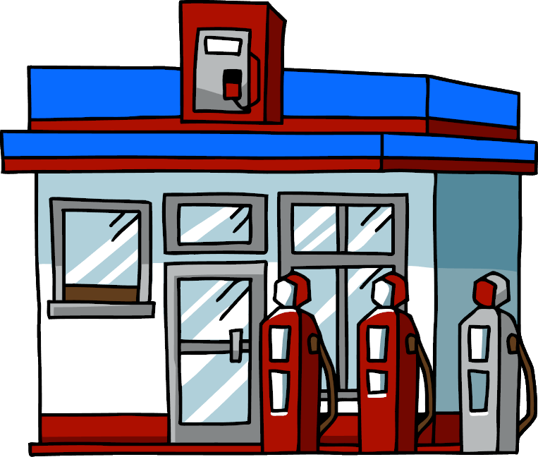 Svg Transparent Library Collection Of Png High Quality - Clip Art Gas Station (763x648), Png Download