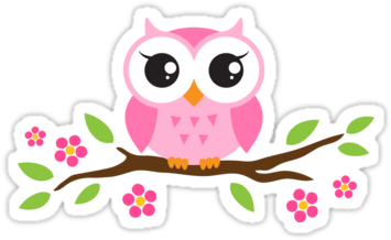 Best Of Cute Baby Girl Pictures With Flowers Cute Pink - Blue And Pink Owl (375x360), Png Download