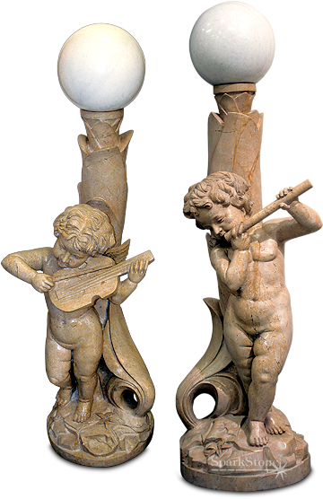 Italian Lamp Post Furniture Sculpture Image - Sculpture (587x566), Png Download