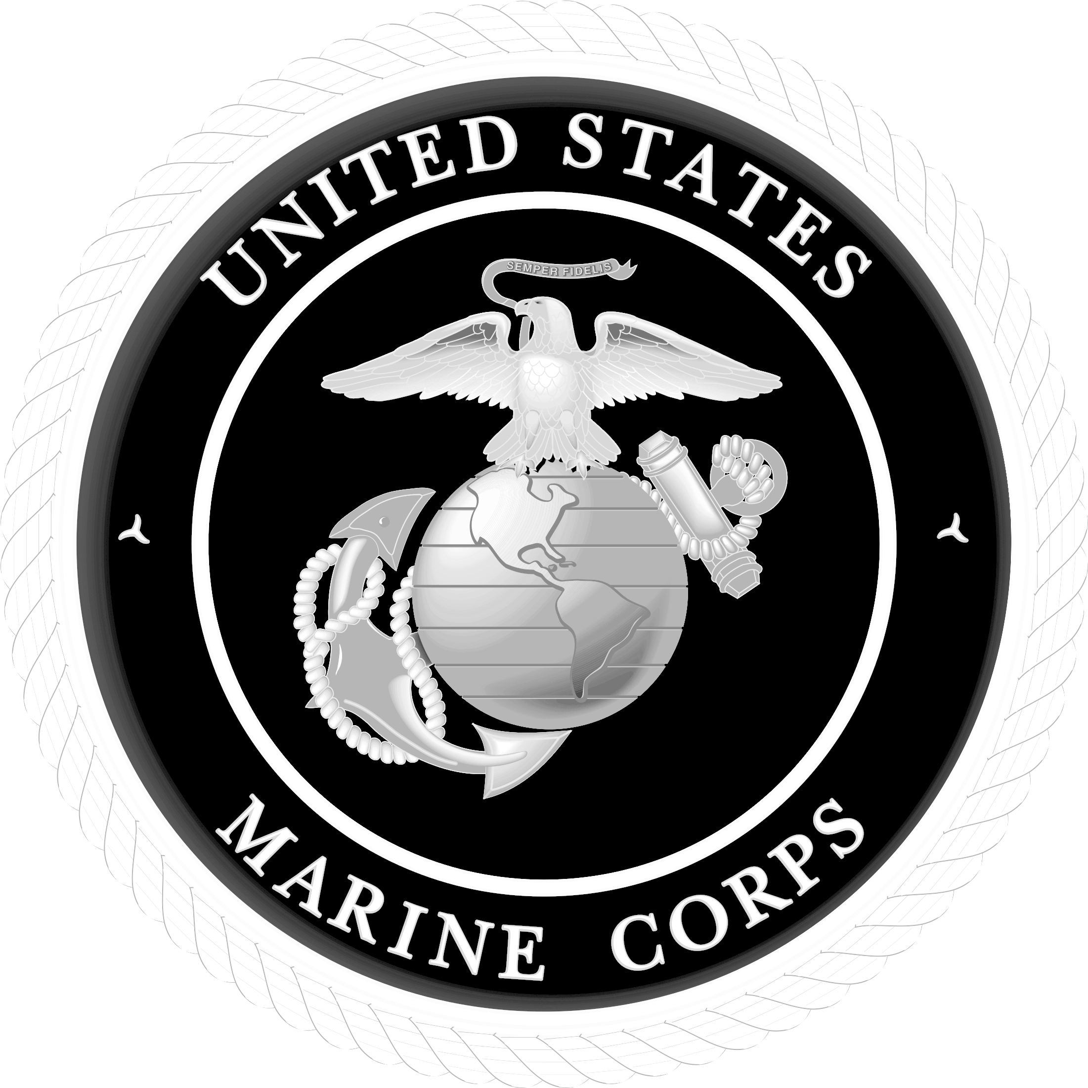 Usmc Logo Black And White - Vishaka College Colombo Logo (2400x2400), Png Download