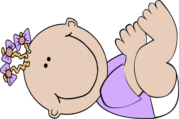 How To Set Use Happy Baby Girl Clipart (600x399), Png Download