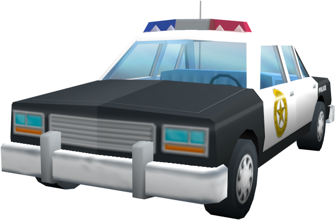 Download Zip Archive - Simpsons Hit And Run Police Car (750x650), Png Download