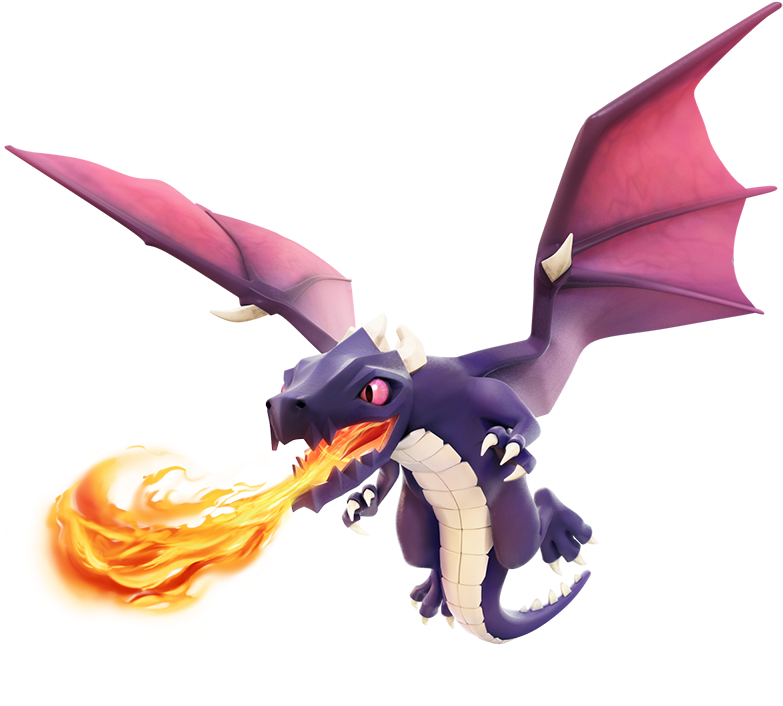 Mass Drags At Th7, Dragons Rule The Air In Clash Of - Clash Of Clans Troops Png (1000x945), Png Download