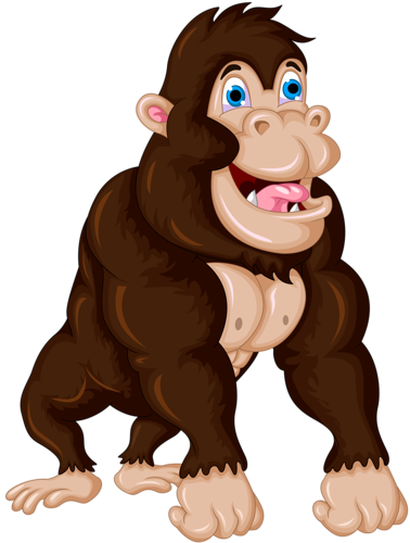 Pin By Paqui Velasco Haro On Animales - Gorilla Clip Art (378x500), Png Download