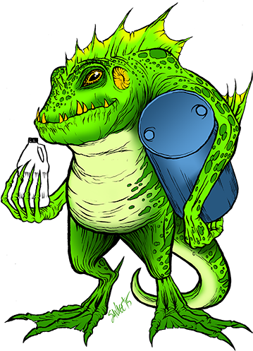 Haunted Attraction Network Signature Character Froggy's - Illustration (365x500), Png Download